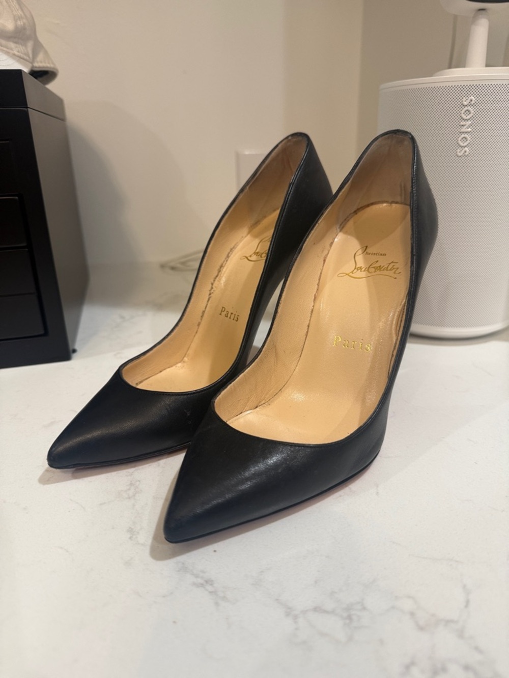 Christian louboutin pigalle follies black 100mm